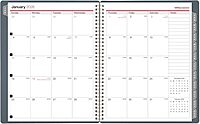 Office Depot Brand Weekly Monthly Appointment Book, 8 1/2" x 11", Silver, January 2026 to December 2026, OD71053026
