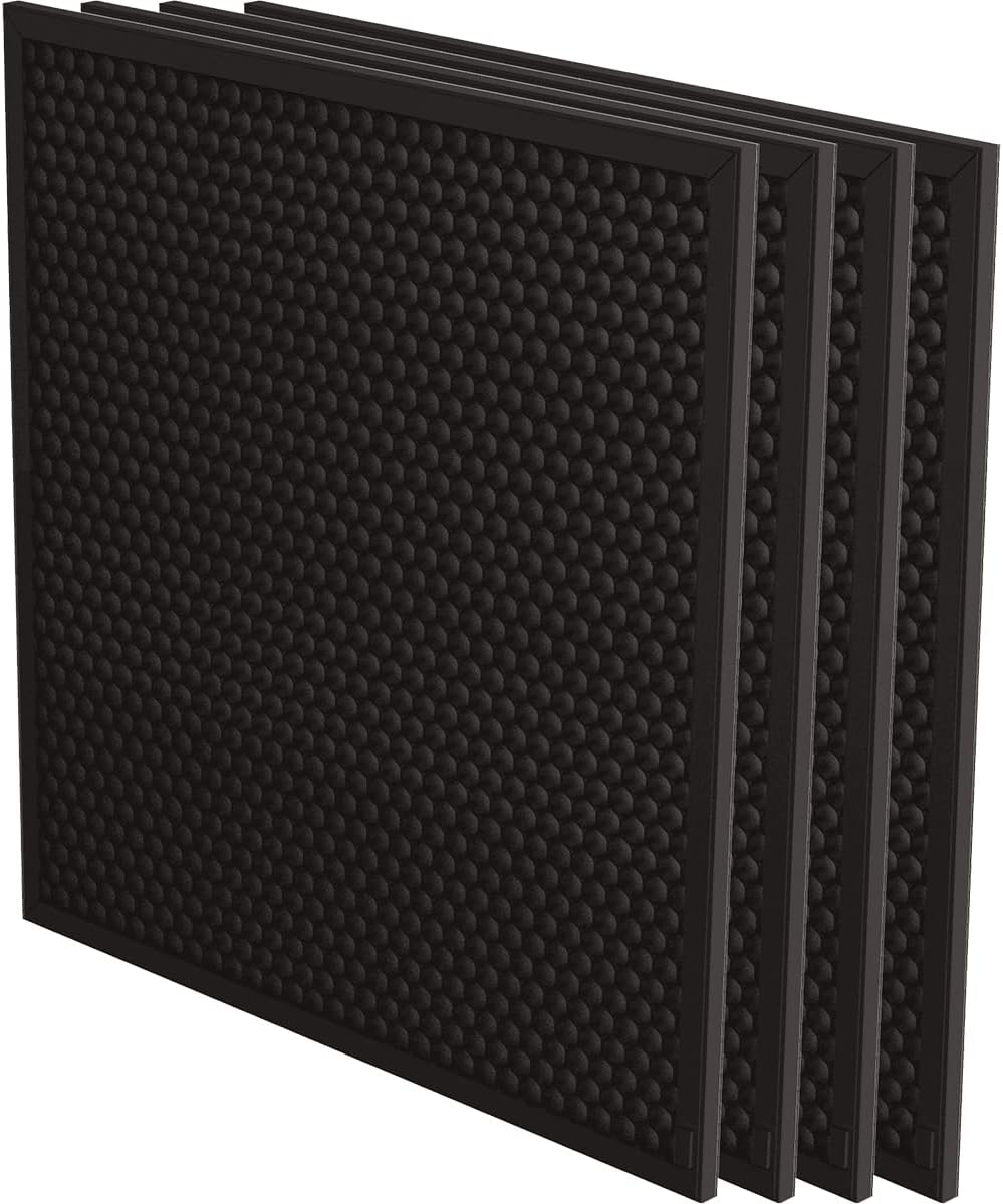 Fellowes AeraMax Professional 3/8" Carbon Filter with Prefilter AeraMax Professional 3/3S/4/4S HEPA Air Purifiers, Pack of 4