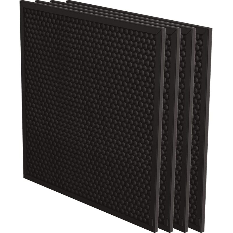 Fellowes AeraMax Professional 3/8" Carbon Filter with Prefilter AeraMax Professional 3/3S/4/4S HEPA Air Purifiers, Pack of 4
