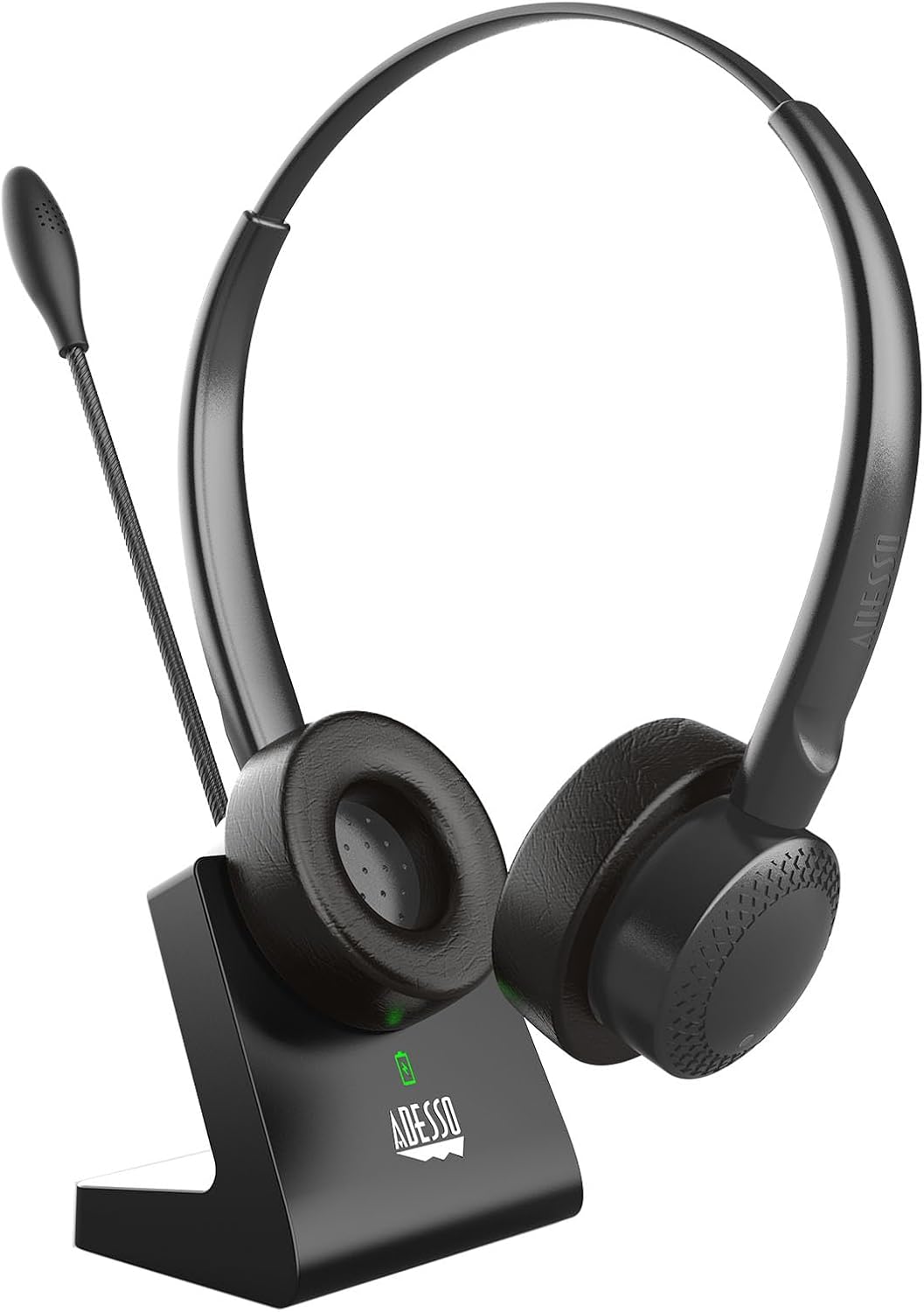 ADESSO Xtream P400 Wireless Multimedia Headset with Charging Dock - Bluetooth 5.0, 14Hrs Talk & Listen Time