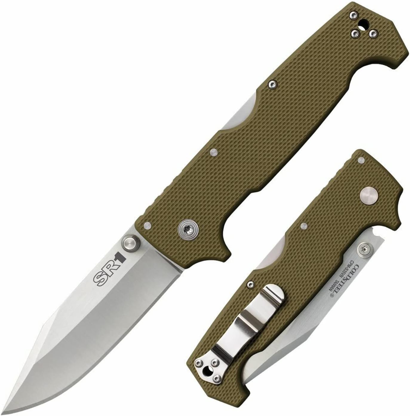 COLD STEEL SR1 Folding Knife with CPM-S35VN Steel and G-10 Handle