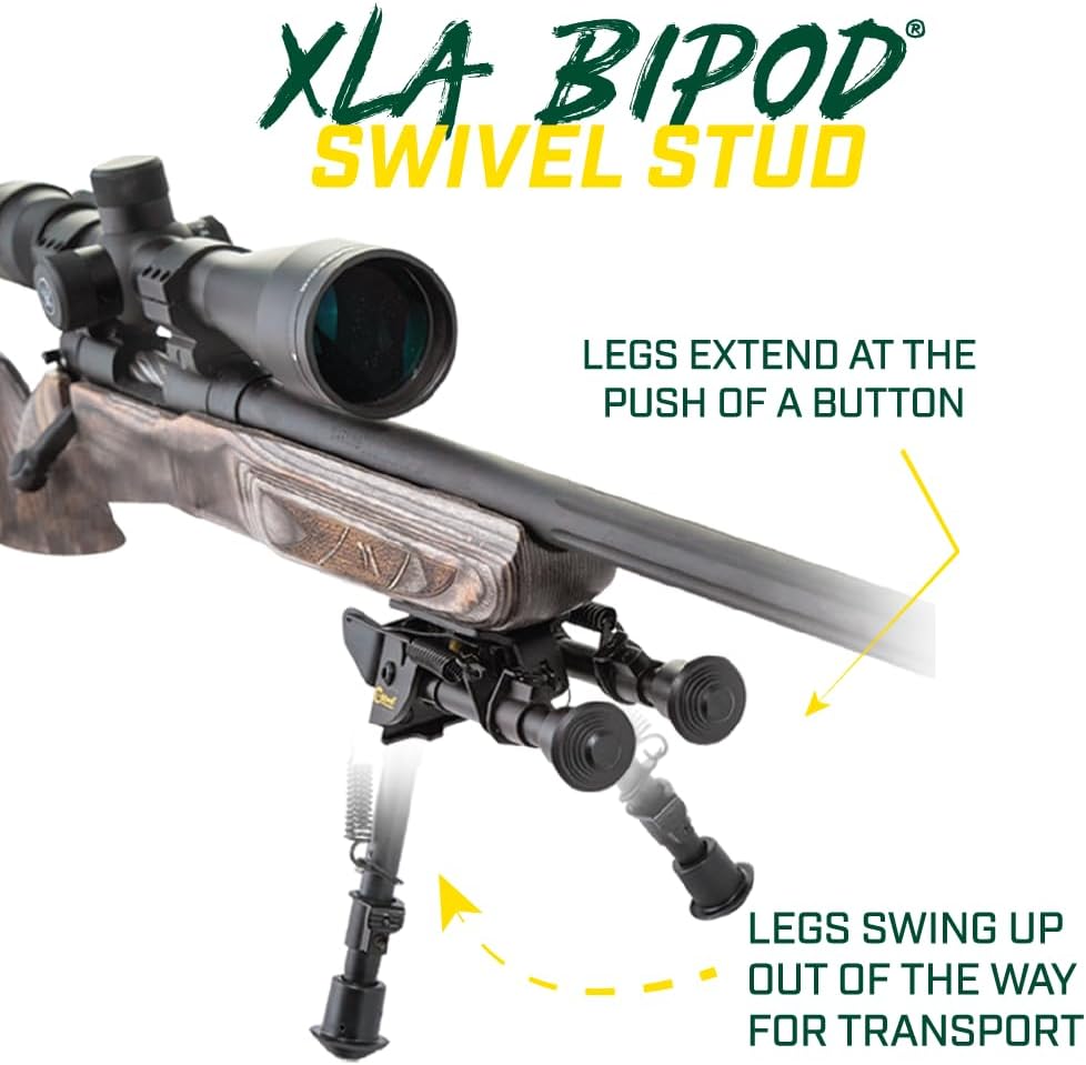 CALDWELL XLA Fixed Bipod with Adjustable Notched Legs and Padded Base