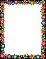 BARKER CREEK Designer Computer Paper, Neon Flower Power, 8.5” x 11”, Decorative Printer Paper, Stationery, 50 Sheets per Pkg, Home, School and Office Supplies (730)