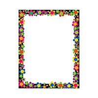 BARKER CREEK Designer Computer Paper, Neon Flower Power, 8.5” x 11”, Decorative Printer Paper, Stationery, 50 Sheets per Pkg, Home, School and Office Supplies (730)