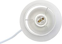 SIMPLE DESIGNS LT2008 Mini Ceramic Globe Table Lamp with Fabric Shade