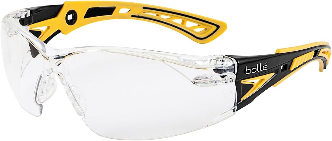 BOLLE Rush+ Small Safety Glasses with PLATINUM Anti-Scratch/Anti-Fog Coating