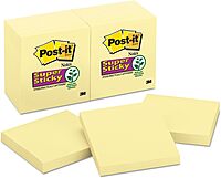 Post-it Super Sticky Notes, 12 Sticky Note Pads, 3 x 3 in., School Supplies, Office Products