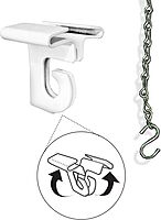 AZAR DISPLAYS Hanging Adjustable Clear Acrylic Cashier Shield Sneeze Guard - Pack of 2