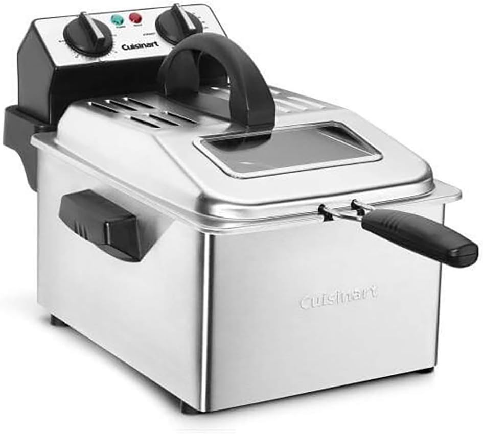 Cuisinart CDF-200P1 Professional Deep Fryer, 1 Gallon, Stainless Steel