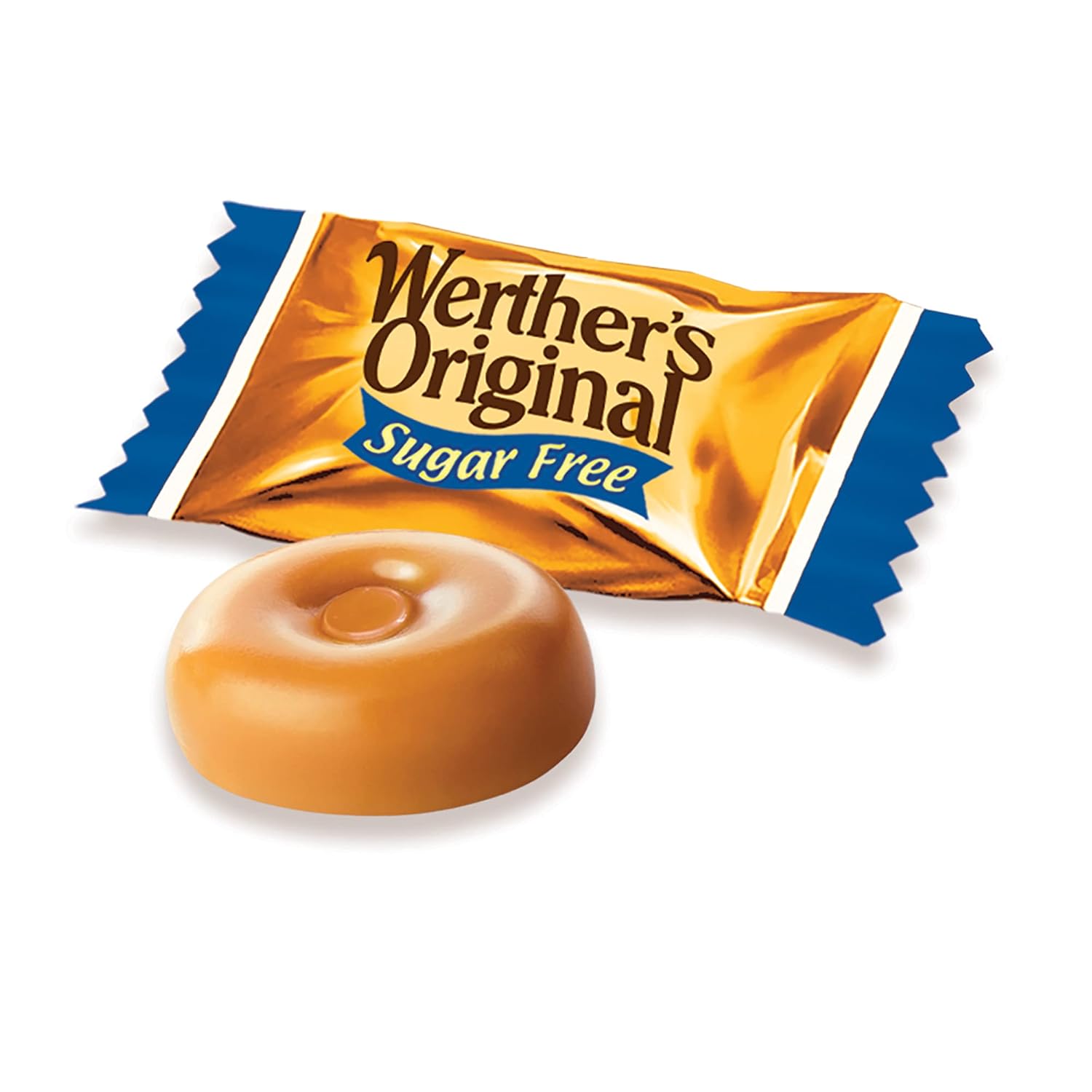 Werthers Original Sugar-Free Caramel Hard Candies, 7.7 Oz, Pack Of 2 Bags