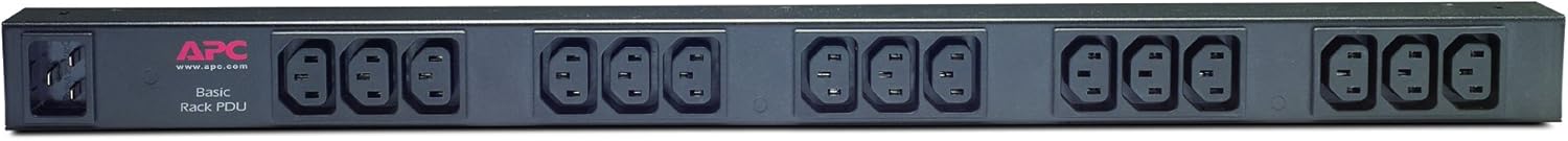 APC AP9572 Basic 0U Vertical Rack PDU – IEC C20 Input, 15x IEC C13 Outputs (Black)