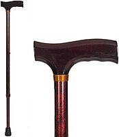 DMI Lightweight Aluminum Adjustable Walking Cane with Derby-Top Handle