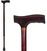 DMI Lightweight Aluminum Adjustable Walking Cane with Derby-Top Handle