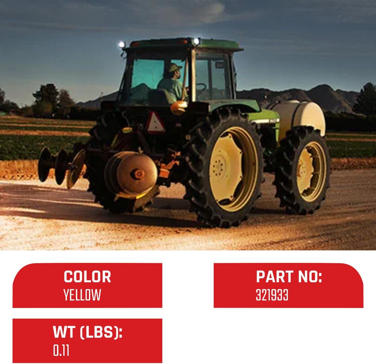 RIGID INDUSTRIES D-XL Series, 4", Amber, Light Cover; Universal, 1 Pack