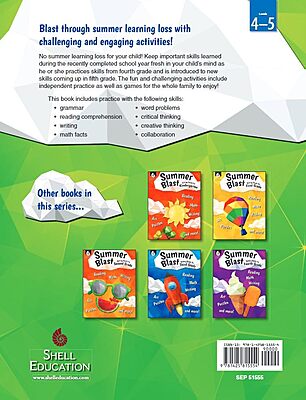 Summer Blast: Getting Ready for Fifth Grade – Full-Color Workbook for Kids Ages 9-11 - Reading, Writing, Art