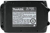Makita BL1820B 18V Compact Lithium-Ion 2.0Ah Battery, Black 2.0Ah 1-Pack