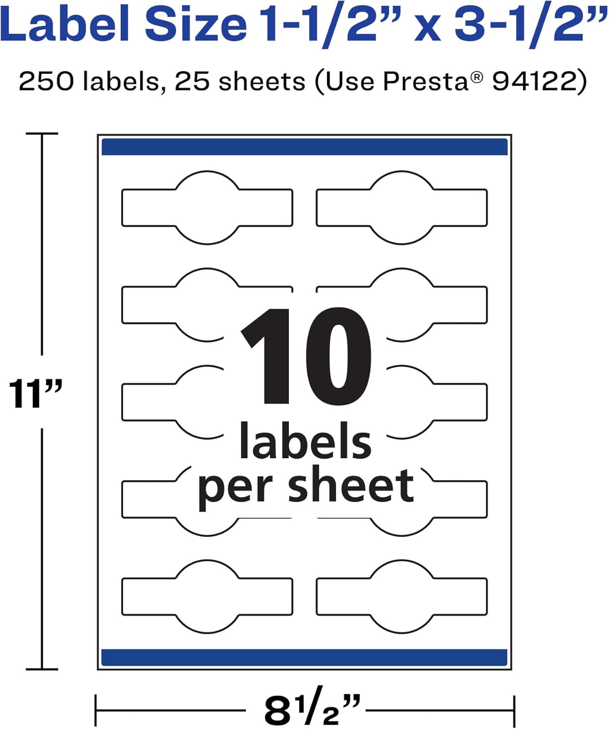 Avery Durable Waterproof Wraparound Band Labels, Sure Feed Technology, 1.5 x 3.5 in