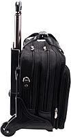 McKLEIN 17" Nylon Patented Detachable -Wheeled Laptop Overnight with Removable Briefcase- CHICAGO Black
