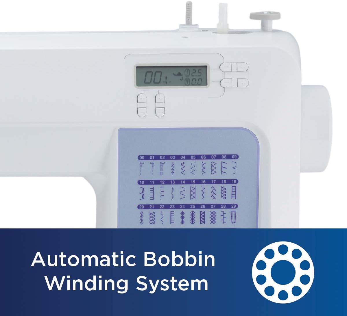 Brother CS5055 Computerized Sewing Machine, 60 Built-in Stitches, LCD Display, 7 Included Feet, White New Model: CS5055