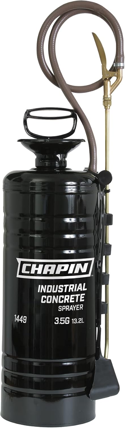Chapin 1449 Made in The USA Industrial and Professional 3.5-Gallon Concrete and Sealer Pump, Funnel Top Sprayer, Brass Wand