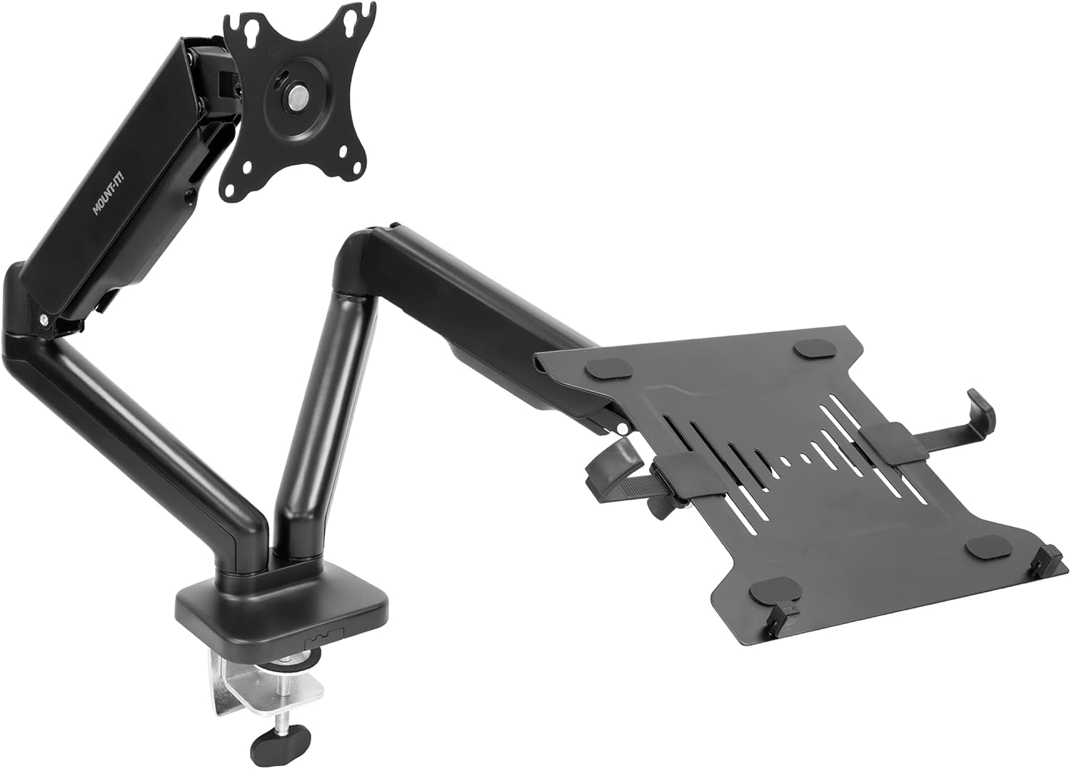Mount-It! Height Adjustable Laptop and Monitor Desk Mount