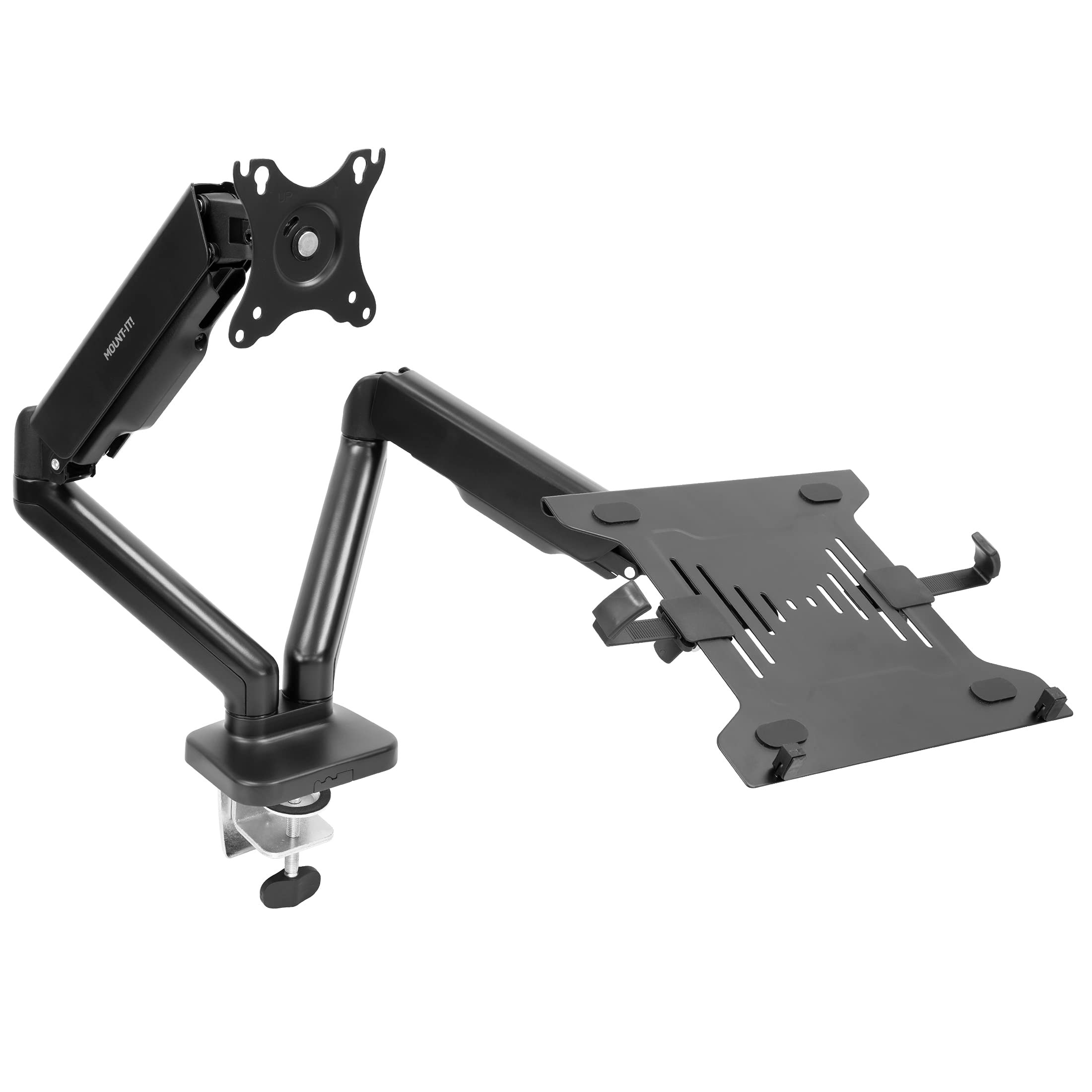 Mount-It! Height Adjustable Laptop and Monitor Desk Mount