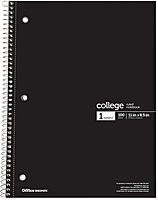 Office Depot® Wirebound Notebooks, 8 1/2" x 11", 1 Subject, College Ruled, 100 Sheets, Assorted Colors, Pack Of 6 Notebooks