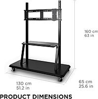 ViewSonic VB-STND-001 Universal Display Cart for 55 to 86 inch Screens up to 265 lbs