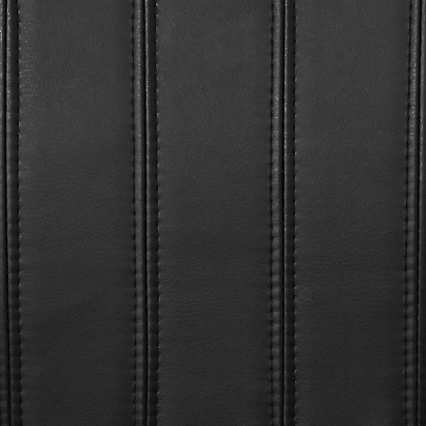 Boss Office Products Ergonomic Mid-Back Leather Chair, Black