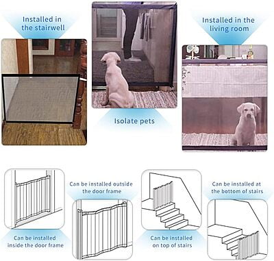 Leeofty Puerta de Seguridad para Perros Leeofty Puerta de Seguridad para Perros