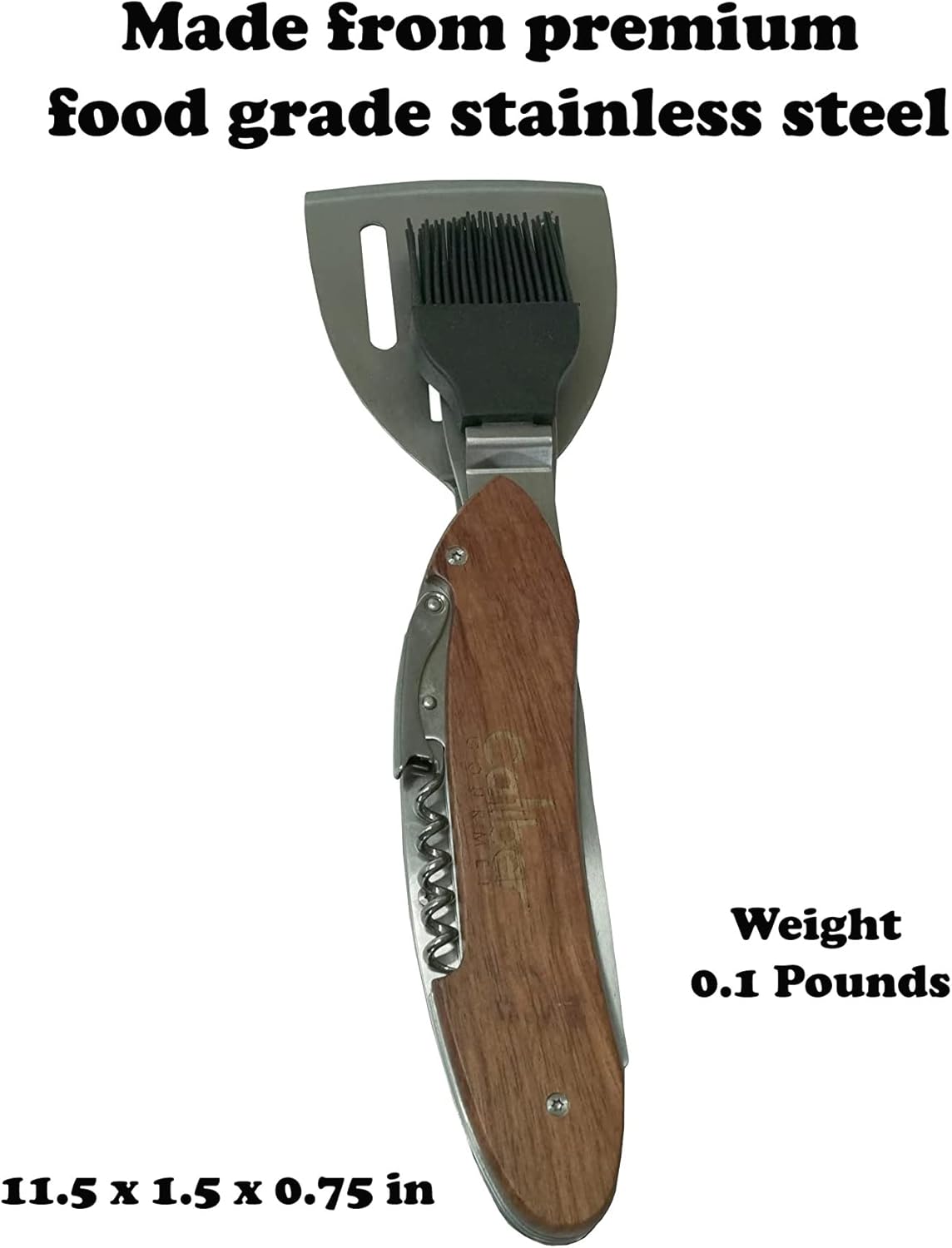 Caliber Gourmet 5-in-1 Multi Tool BBQ Barbecue Grill Accessories, Tools Set Kit, Camping Accessories, Grilling Parties