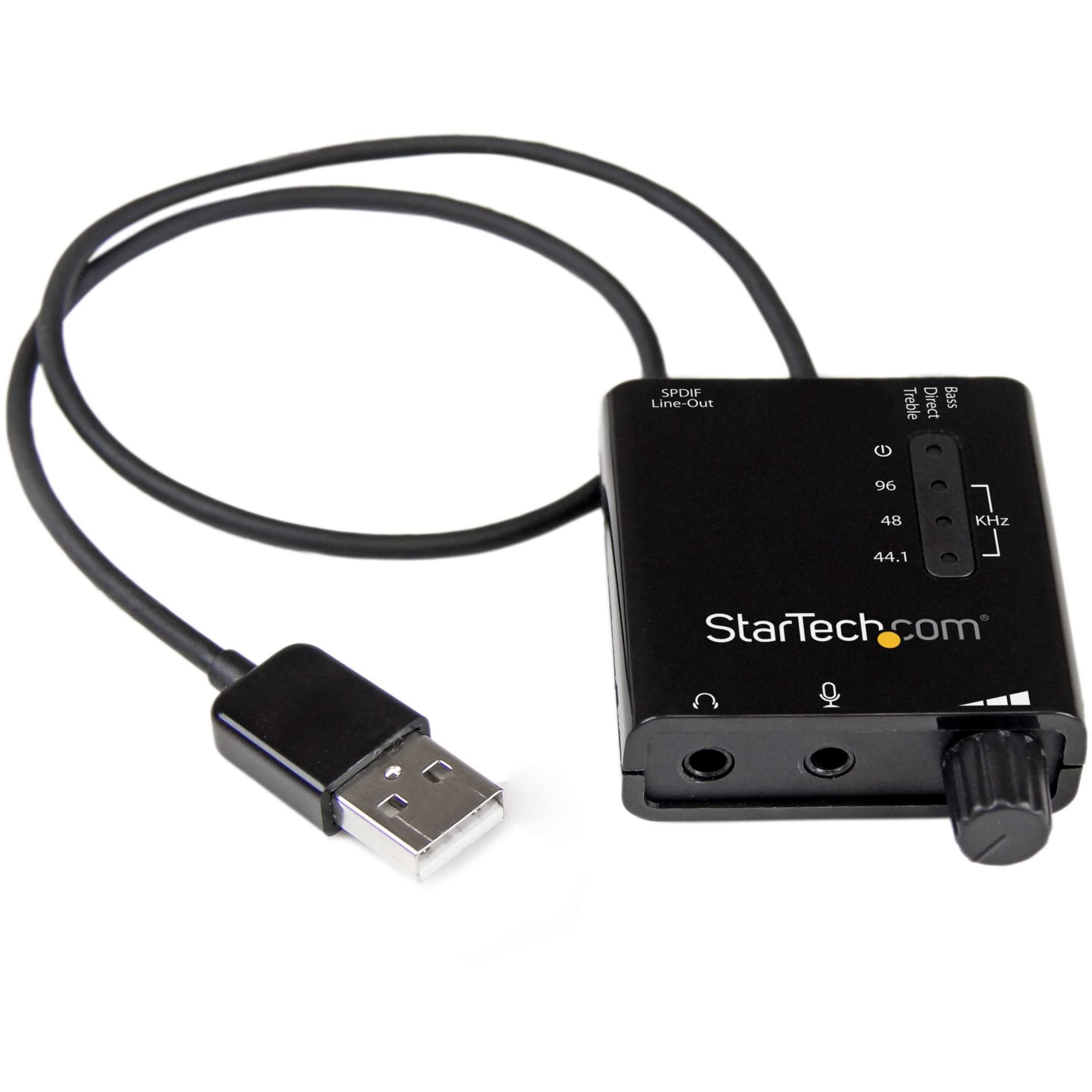 StarTech.com USB Sound Card w/ SPDIF Digital Audio & Stereo Mic – External Sound Card for Laptop or PC