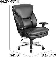 Flash Furniture HERCULES Series 24-7 Intensive Use Big & Tall Ergonomic High-Back Office Chair With Lumbar Knob And Headrest