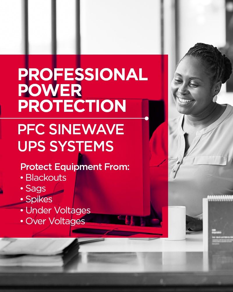 CyberPower PFC Sinewave UPS Battery Backup and Surge Protector, Mini-Tower