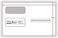 Office Depot® Brand Double-Window Self-Seal Envelopes For Form 1099, 5 5/8" x 9", White, Pack Of 25 Envelopes