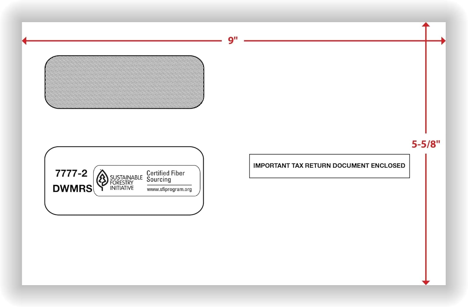 Office Depot® Brand Double-Window Self-Seal Envelopes For Form 1099, 5 5/8" x 9", White, Pack Of 25 Envelopes