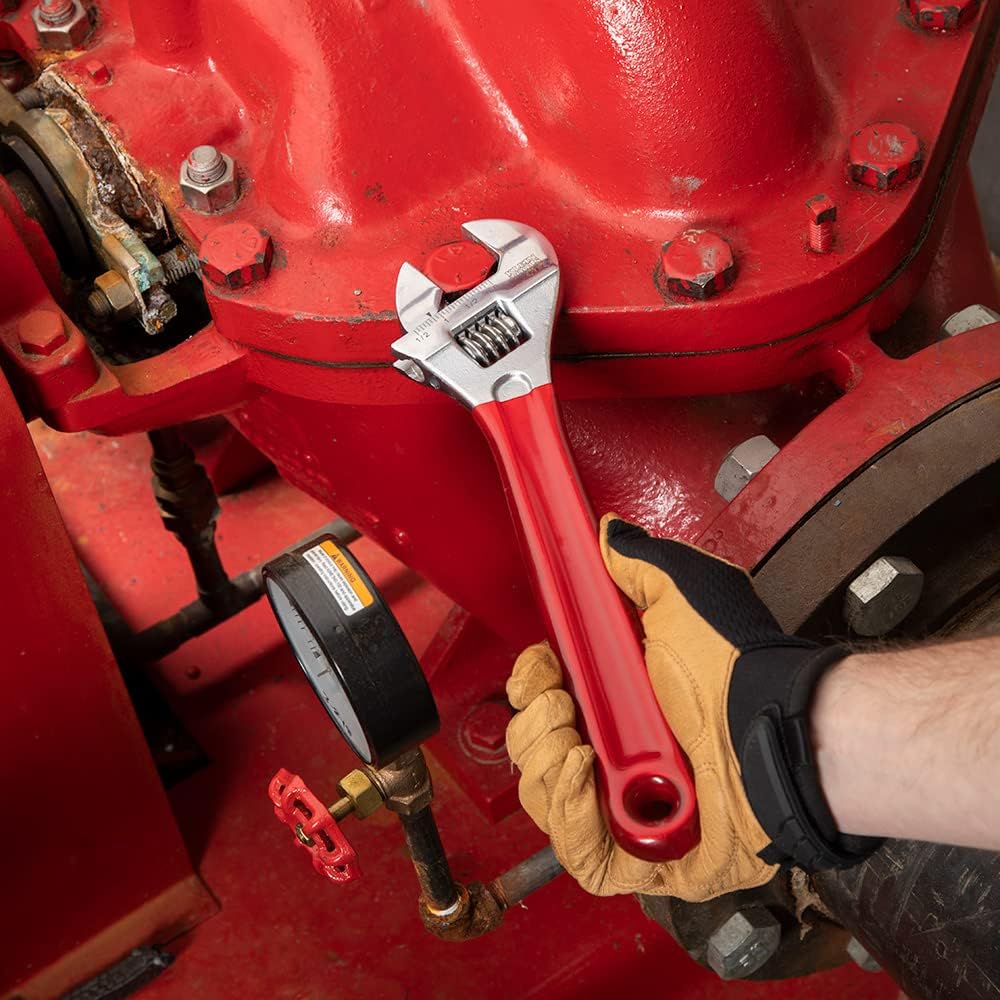 Klein Tools D507-12 Adjustable Drive Wrench, Forged with Extra Capacity Jaw and High Polish Chrome Finish