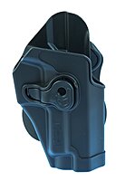 CALDWELL OWB Molded Retention Holsters with Heavy Duty Poly Construction, Adjustable Positioning and Paddle Clip