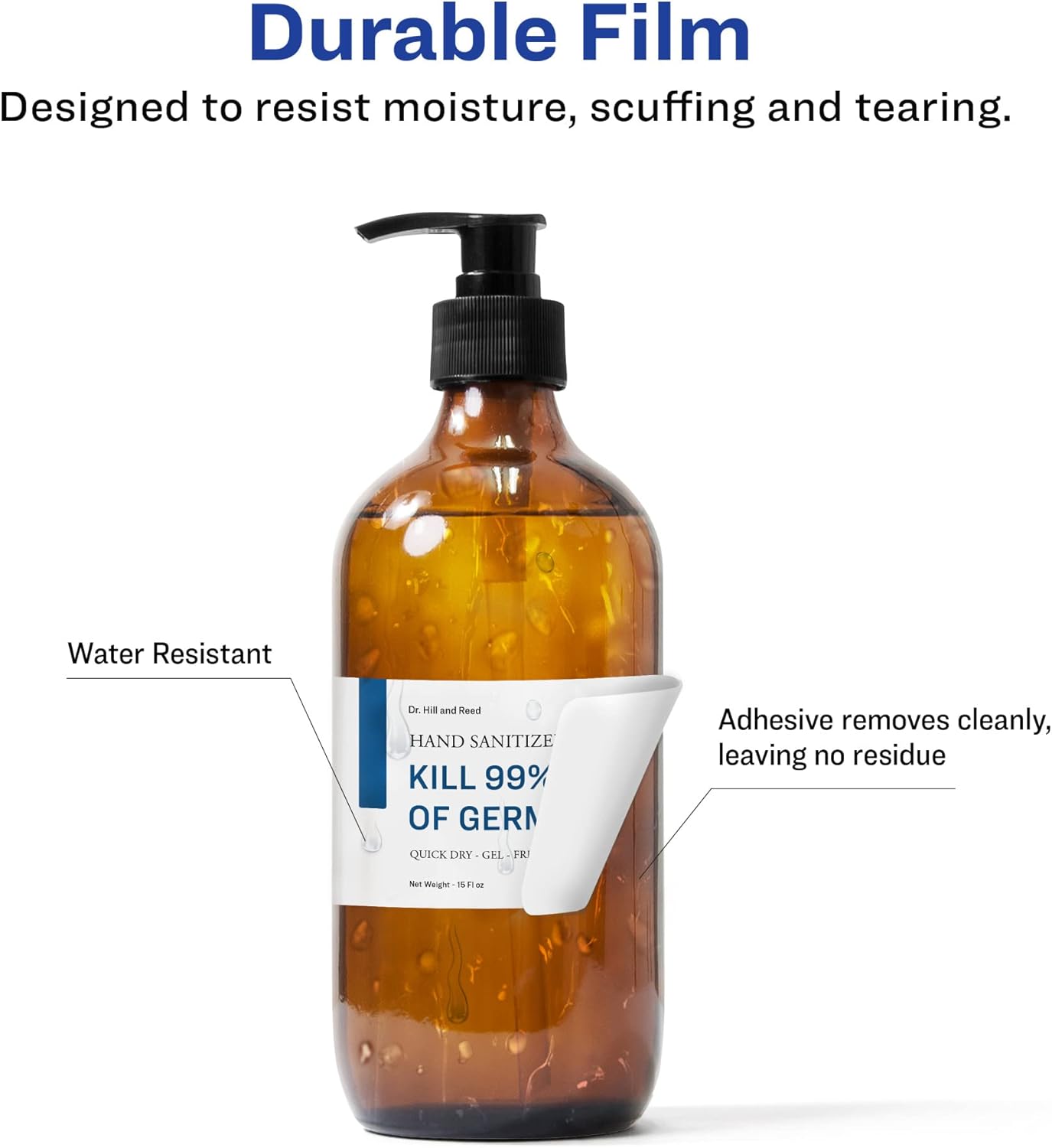 Avery Durable Removable Rectangle Labels, Sure Feed Technology, 3" x 5", Matte White Film, Water-Resistant, Print-to-the-Edge