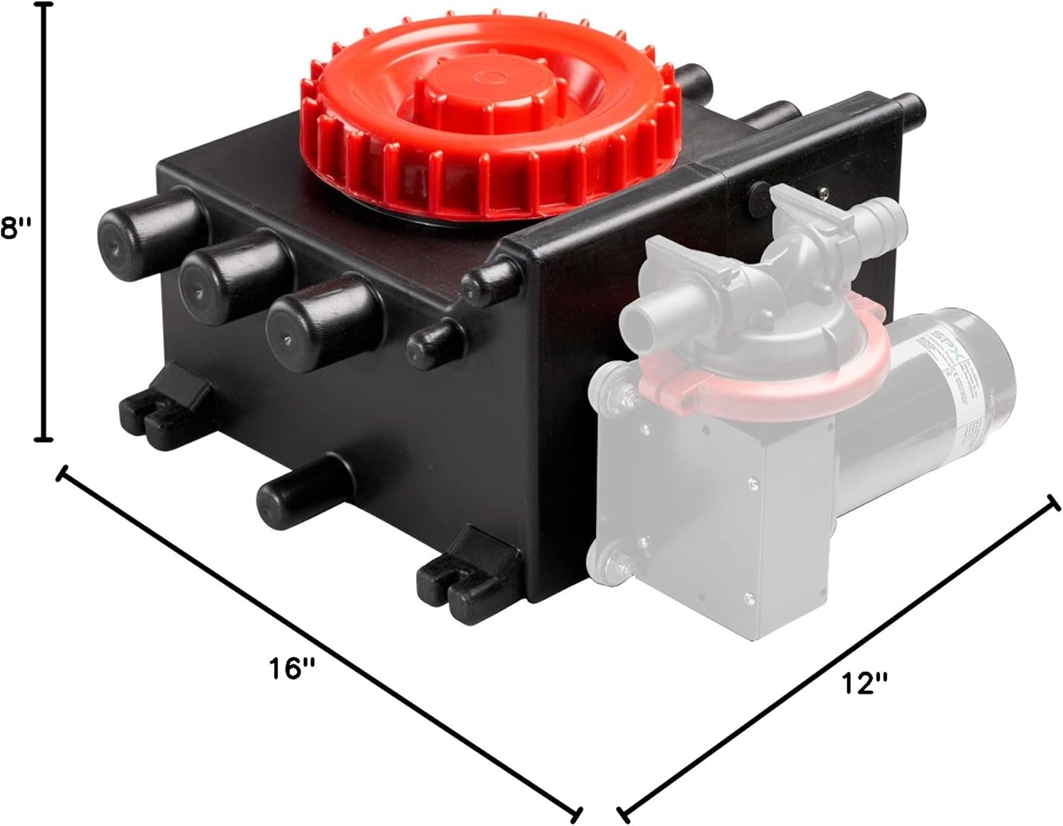 Johnson Pumps 09-13384 Pre-Drilled Grey Water Tank for Viking Power 16