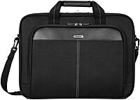 Targus unisex-adult Slim Briefcase With Crossbody Shoulder Bag 16 inch Black