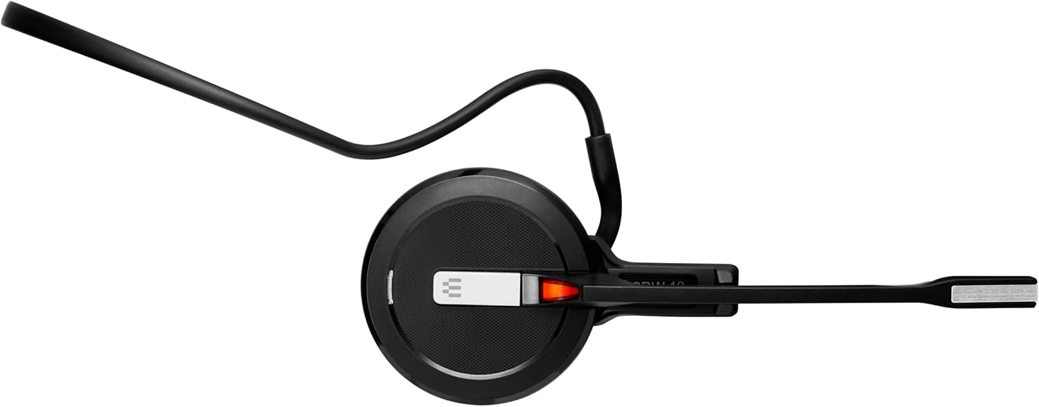 Sennheiser SDW 5016 (507016) Single-Sided Wireless DECT Headset for Desk Phone Softphone/PC& Mobile Phone Connection Dual