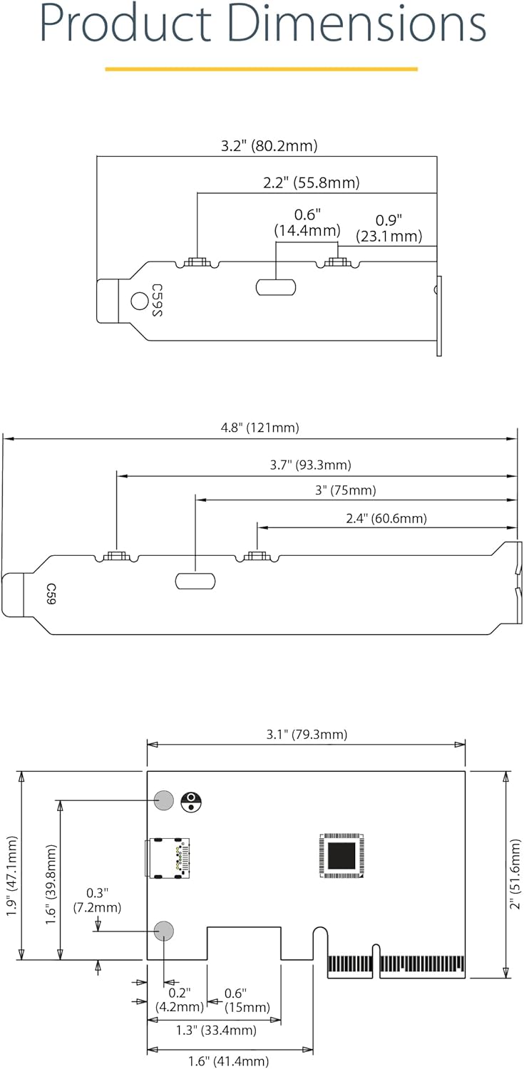 StarTech.com 1-Port USB 3.2 Gen 2x2 PCIe Card, USB-C 20Gbps PCI Express 3.0 x4 Adapter, Data Only, Windows/macOS/Linux, TAA