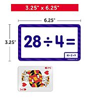 Scholastic Division Flash Cards, 6-5/16inH x 3-7/16inW, Pack Of 56 Cards