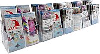 AZAR DISPLAYS 2-Tier Tri-Fold Brochure Counter Display, Clear Acrylic