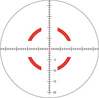 Trijicon VCOG VC18 1-8x28mm Rifle Scope, 34 mm Tube, First Focal Plane, Black, Red VC18-C-2400001