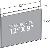 AZAR DISPLAYS U-Frame Wall-Mount Acrylic Sign Holders, Clear, Pack Of 10
