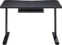 RESPAWN 1048 Gaming Desk - 48in Computer Desk With Mouse Pad, PC Workstation With Cable Management, Home Office Gaming Table - Black 48 in