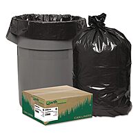 Webster Earthsense Commercial RNW4620 Recycled Can Liners, 40-45gal, 2mil, 40 x 46, Black (Case of 100) Black 45 Gallons 2 thousandths_inches 100