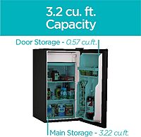 BLACK+DECKER Compact Refrigerator Energy Star Single Door Mini Fridge with Freezer